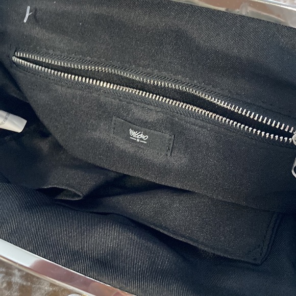 Mossimo sequin clutch. Silver and black sequins all over. Kiss lock closure. - Picture 4 of 5